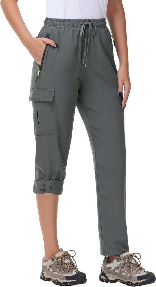 MIVEI Women's Hiking Cargo Pants - Quick Dry, Lightweight & Water Resistant | UPF 50, Zipper Pockets