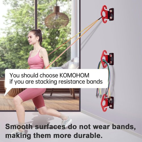Resistance Band Wall Anchors,Workout Wall Mount Anchor,Band Wall Mounts Gym Anchor,Band Hooks, Space-Saving Wall-Mounted Clip for Home Gym Workouts,for Strength Training,Fitness,Physical Therapy