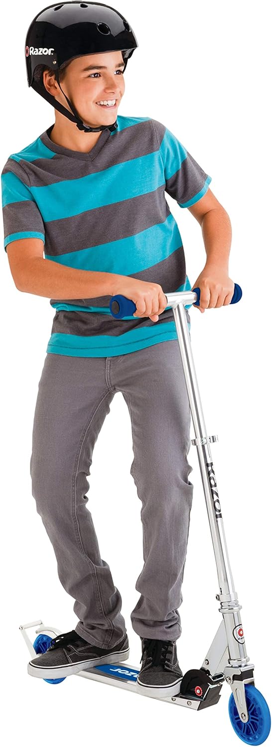 Razor A3 Kick Scooter for Kids - Lightweight, Foldable Design with Larger Wheels & Front Suspension