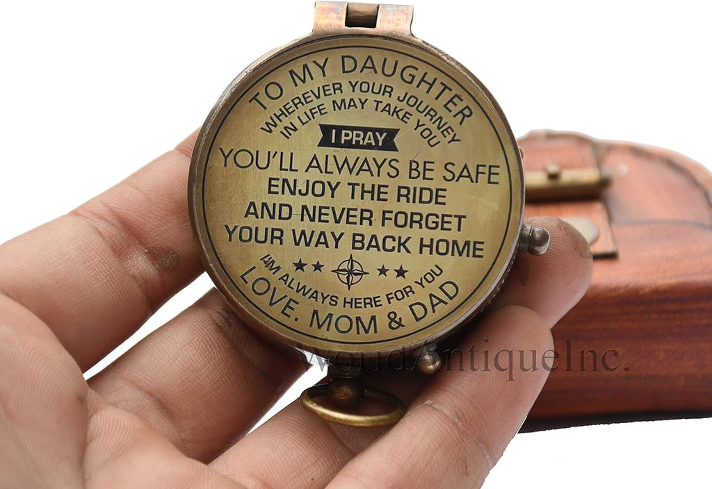 to My Daughter/Gift for Daughter from Dad/Gift to Daughter from Mom/Engraved, Personalized Gift for My Daughter/Gift to Daughter/Father Mother Gift idea (Mom & Dad to Daughter)