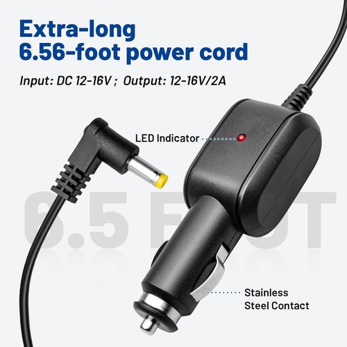 Anina 12V Car Power Cable for Yaesu Handheld Radios DC Charging Cord Compatible with FT-5DR, FT3DR, VX-6R, FT-70DR, FT-270R, VX-7R, FT-60R