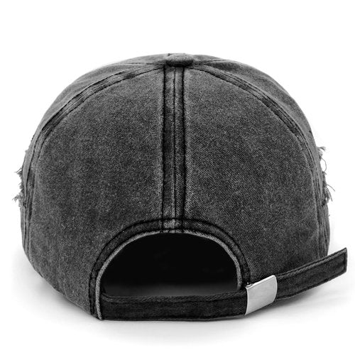 YeeHeen Vintage Washed Distressed Baseball Cap for Women Men Adjustable Sports Hat Black