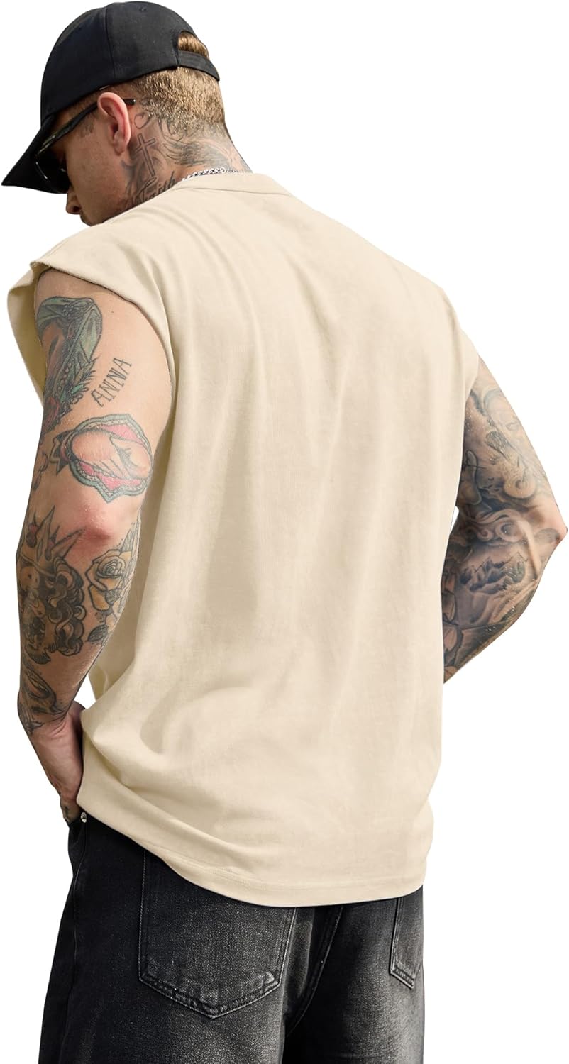 PLEPAN Men's Muscle Tank Tops - Sleeveless Workout Tee Shirts for Gym | Stylish & Comfortable