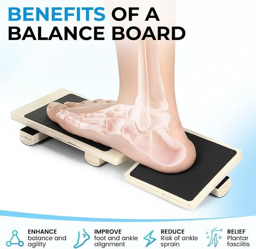 Ankle Foot Strengthener & Balance Board, Physical Therapy Equipment for Sprained Ankle Recovery, Plantar Fasciitis Relief and Posture Correction