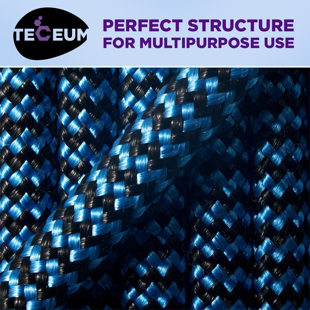 TECEUM Reflective Paracord Rope - Glow in The Dark Utility Rope for Survival | Available in 1000ft, 200ft, 100ft, 50ft