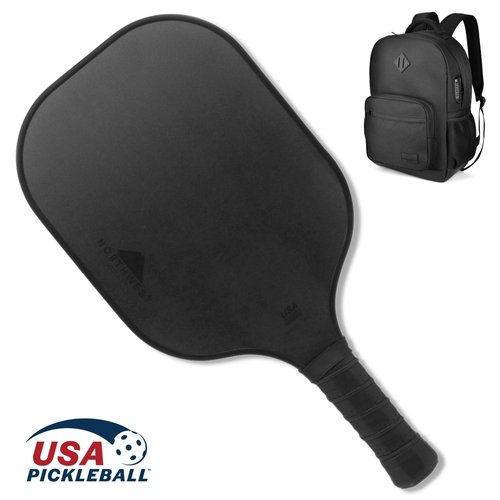 Northwest Coast Pickleball Backpack with Built-In Combination Lock + USAPA Approved Pickleball Paddle – Black