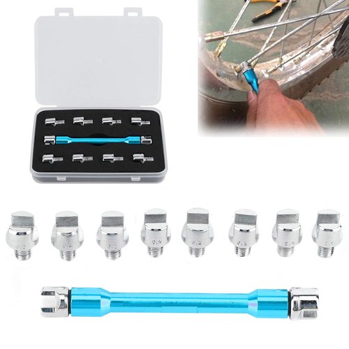 Watris Veiyi Motorcycle Spoke Tool, 5.0-6.8mm Dirt Bike Wheel Spoke Wrench (Blue)