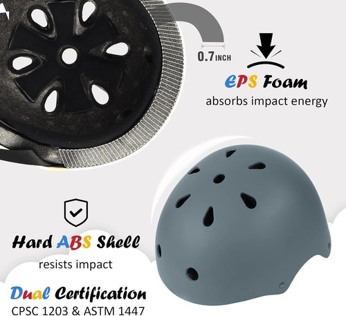 Kids Bike Helmet - Adjustable Multi-Sport Design for Toddlers to Youth | 3 Sizes Available