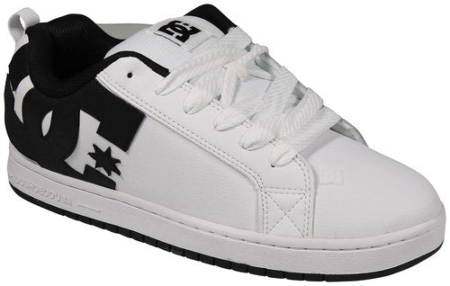 DC mens Court Graffik Casual Skate Shoe, White/Black/Black, 11.5 US