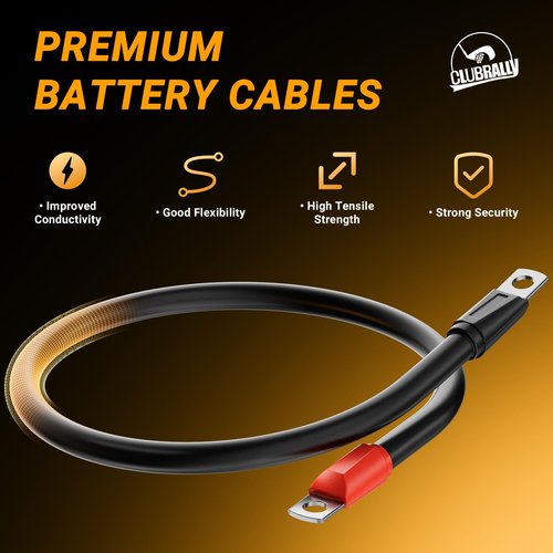 CLUBRALLY Golf Cart Battery Cable Set, Fit for Club Car Precedent 2004-Up with 12V Batteries- 4 Gauge- 2022 Upgrade