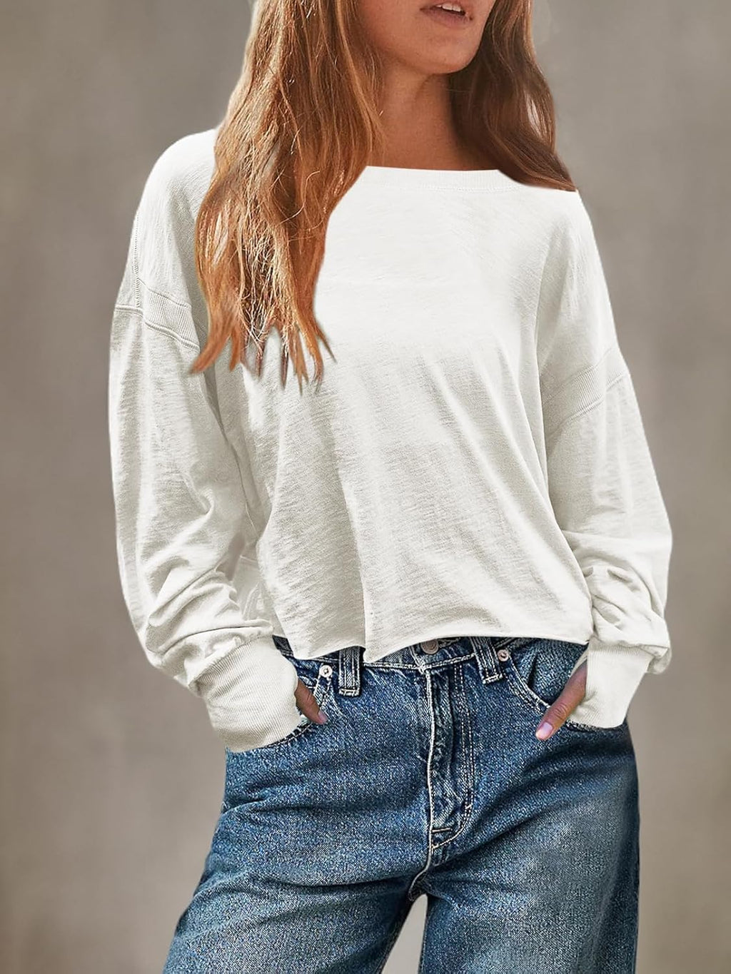 Panadila Women's Open Back Workout Top - Long Sleeve Casual Crop Running Tee for Yoga & Fitness