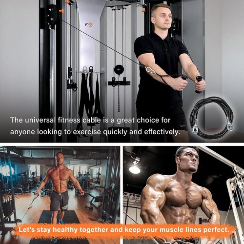 ArrogantF 79 in Fitness Cable Compatible with All Total Gym Models 1000, 1500, 2000, 3000, XLS,Fitness Pulley Cable,Workout Cable, Exercise Cable Steel Wire Rope for Cable Machine Home Gym