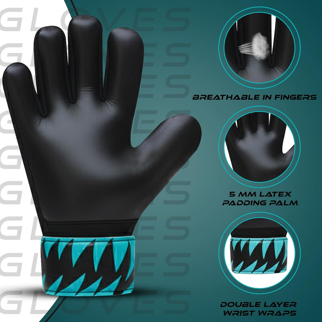 Skiennix Kids Soccer Goalie Gloves - Durable Youth Goalkeeper Gloves with Strong Grip & Comfort