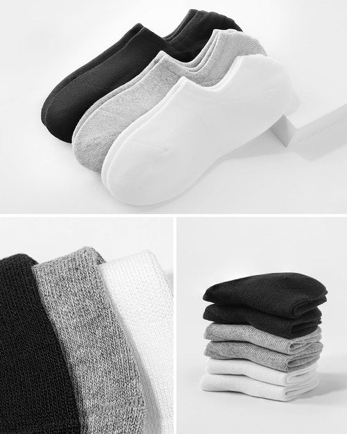 IDEGG No Show Socks for Men - Low Cut Ankle Athletic Socks with Non-Slip Grip | Comfortable Fit