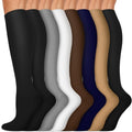 Copper Compression Socks - 15-20 mmHg Support for Men & Women | 8 Pairs for Travel, Running & Hiking