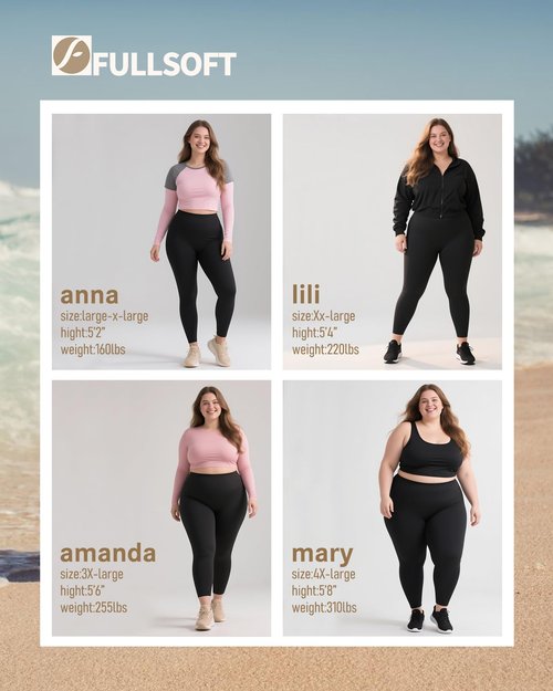 Plus Size Leggings for Women- XL-4XL High Waist Tummy Control Stretchy Workout Plus Yoga Pants(Black/4X-Large)