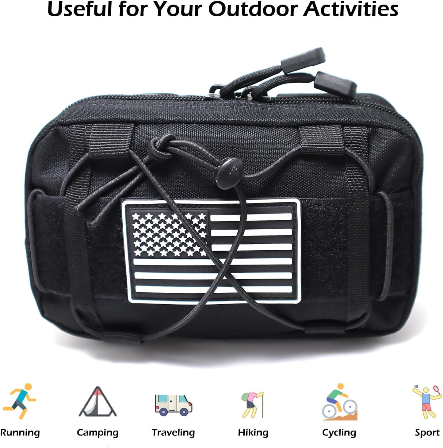 Skiennix Tactical Molle Admin Pouch - Compact Utility EDC Tool Bag | Versatile Waist Pack for Phones & Essentials