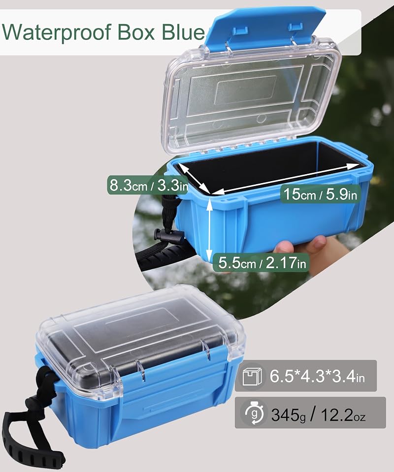 Floating Small Dry Box for Kayaking - Blue Waterproof Storage Container