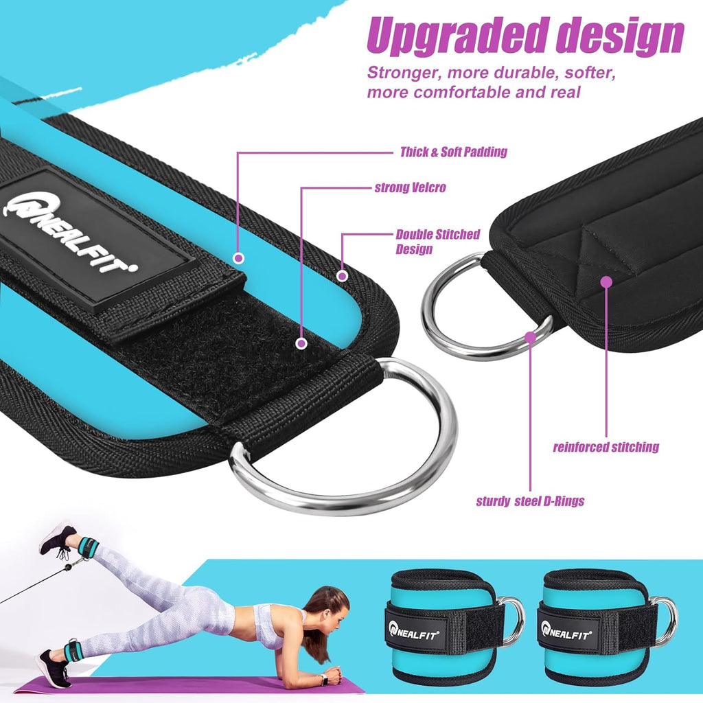 Skiennix Ankle Strap - Versatile Cable Machine Cuff for Kickbacks & Glute Workouts | Unisex Design