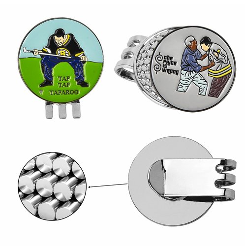 Lunarthos 10PC Golf Hat Clips with Magnetic Ball Markers, Funny Character Designs, 25mm Diameter, Lightweight & Scratch - Free, Ideal Golf Accessories for Men Women