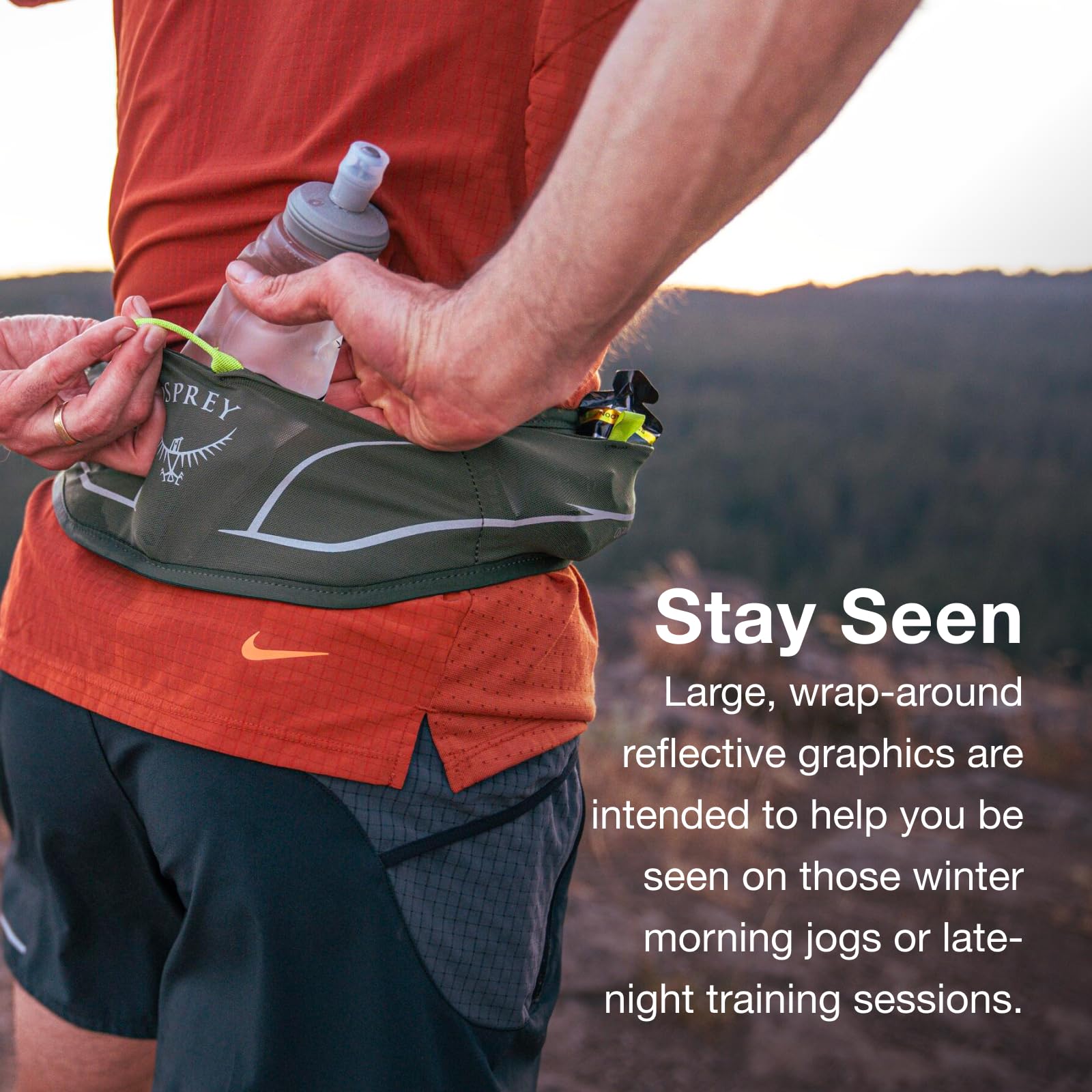 Osprey Duro Dyna LT Hydration Waist Pack for Running, Cascade Blue/Silver Lining