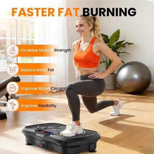 AXV Vibration Plate - Full Body Fitness Machine for Weight Loss | Home & Gym Use, Compact Design