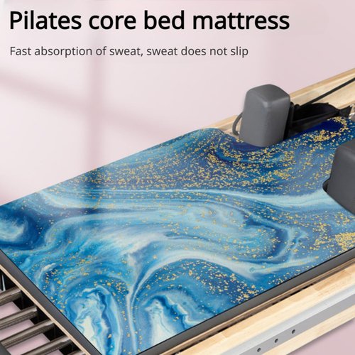 ZGSDTF Pilates Reformer Machine Mat 1.5mm Thin, Strong Fit, Sweat-Absorbent, Non-Slip, Foldable and Washable (Deep Pink) …