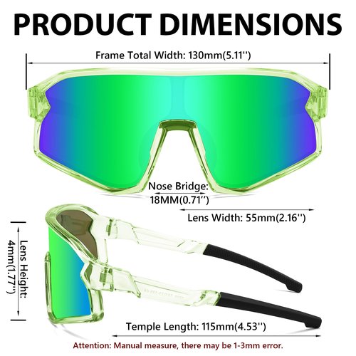FEISEDY Kids Sunglasses Polarized Youth Baseball Sunglasses Sports Cycling Glasses for Boys Girls Age 4-8 B0183