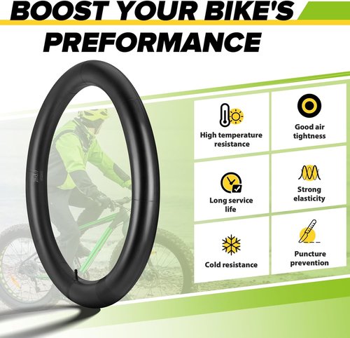 1/2/4 Pack 20x4 26x4.0 Fat Bike Tube with AV 32mm Schrader Valve, Premium Butyl Rubber Fat Tire Bike Tubes with Tire Levers, 20, 26x3.5-4.5 Bike Tube for Road/MTB/E Bike