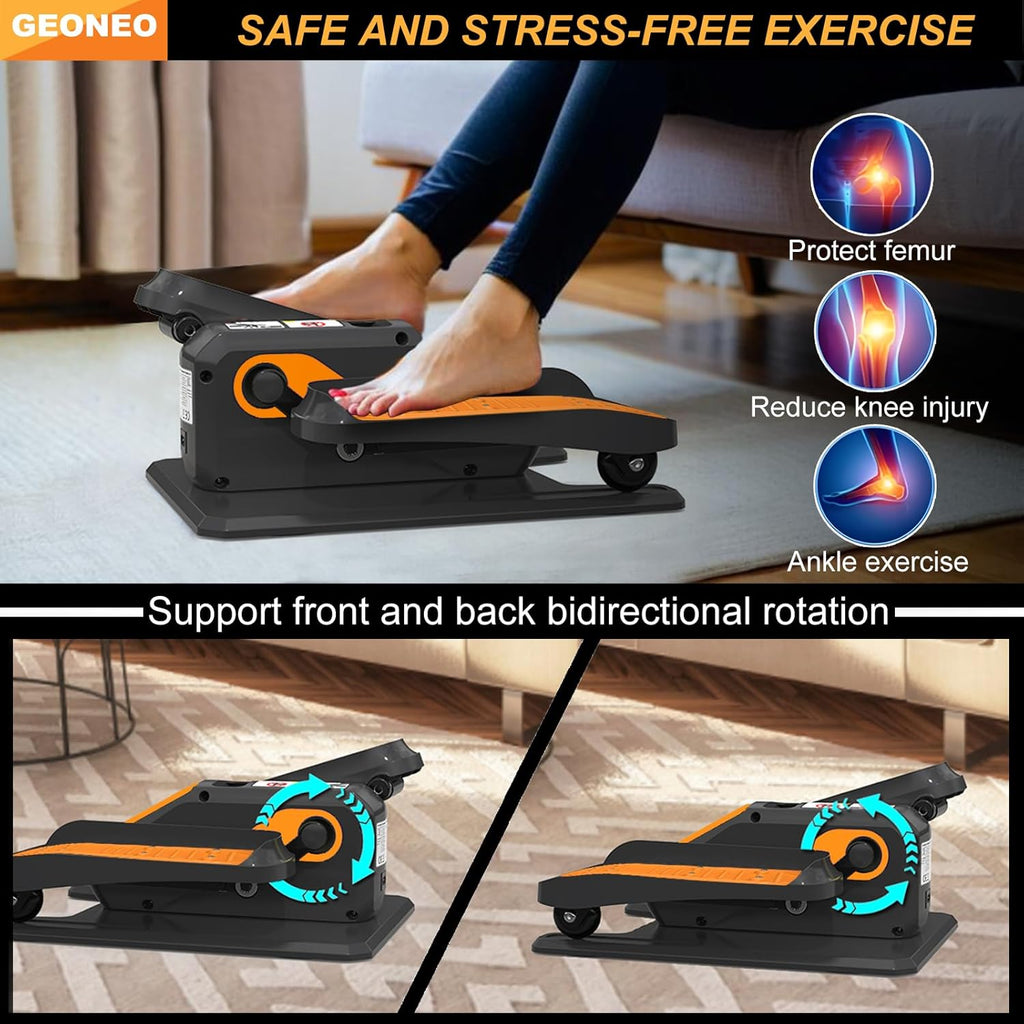 Under Desk Elliptical Machine - Electric Seated Pedal Exerciser for Seniors | Quiet, Compact Design with Remote Control & 12 Speeds