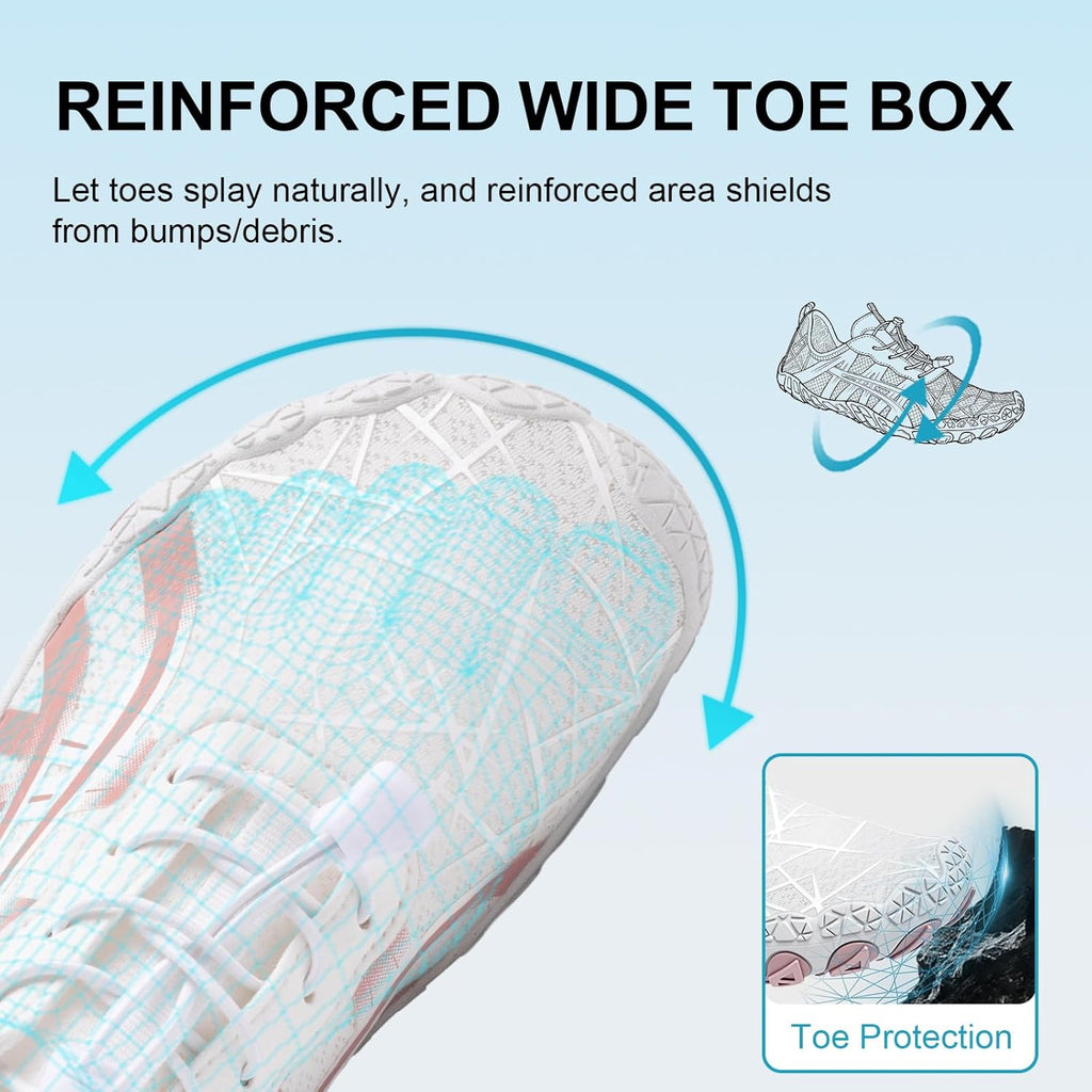 Skiennix Barefoot Shoes - Pro-Healthy Non-Slip Water Footwear for Men & Women | Wide Toe Running Sneakers