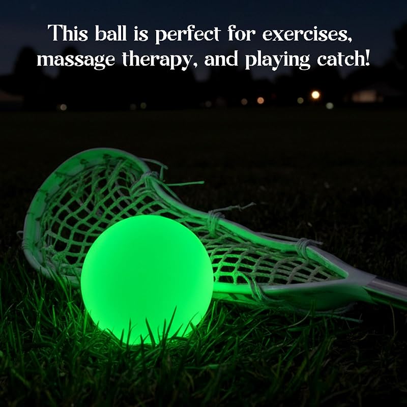 Glow in the Dark Lacrosse Balls Official Size - Six Pack, Green+6 - Soulchen