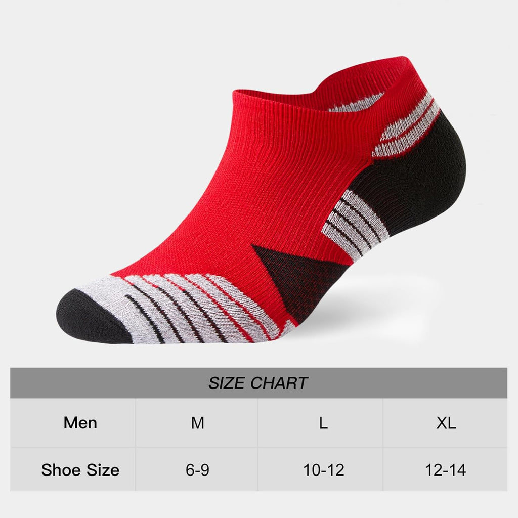 WANDER Men's Athletic Running Socks - 7 Pairs of Thick Cushion Low Cut Ankle Socks | Sizes 6-14