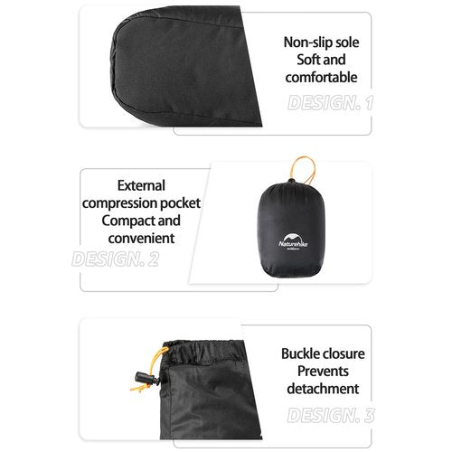 Naturehike Ultralight Winter Duck Down Booties, Camping Warm & Cozy Down Sleeping Socks for Men & Women, Down Filled Slipper Boots with Storage Bag(L)