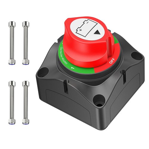 Nilight Battery Switch - 12V-48V Master Cutoff Switch for Marine, RV, Car & ATV | Waterproof Heavy Duty Isolator