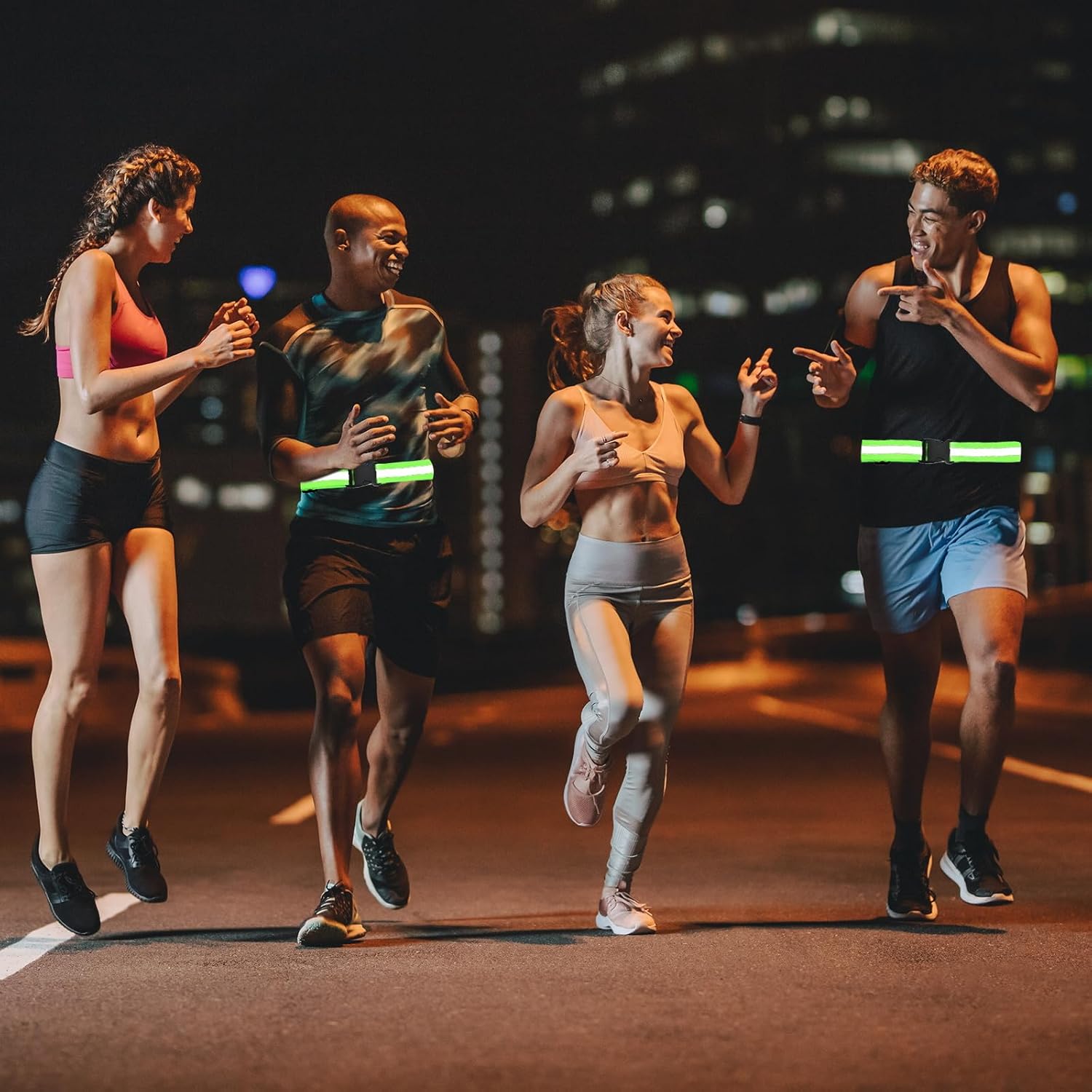 PATIKIL Reflective Safety Belt - Adjustable Hi-Vis Glow Belt for Night Jogging & Outdoor Activities