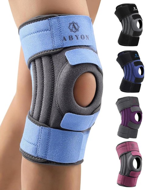 ABYON Knee Brace - Adjustable Support for Meniscus Tear & ACL Injuries | 360° Wraparound Design