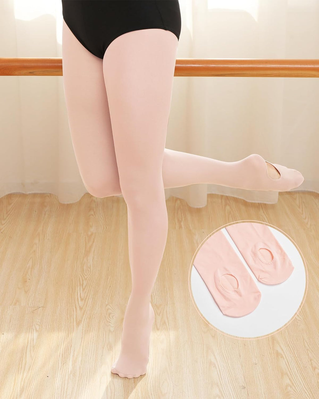 Stelle Women's Ballet Tights - Ultra Soft Convertible Dance Leggings for Comfort & Flexibility