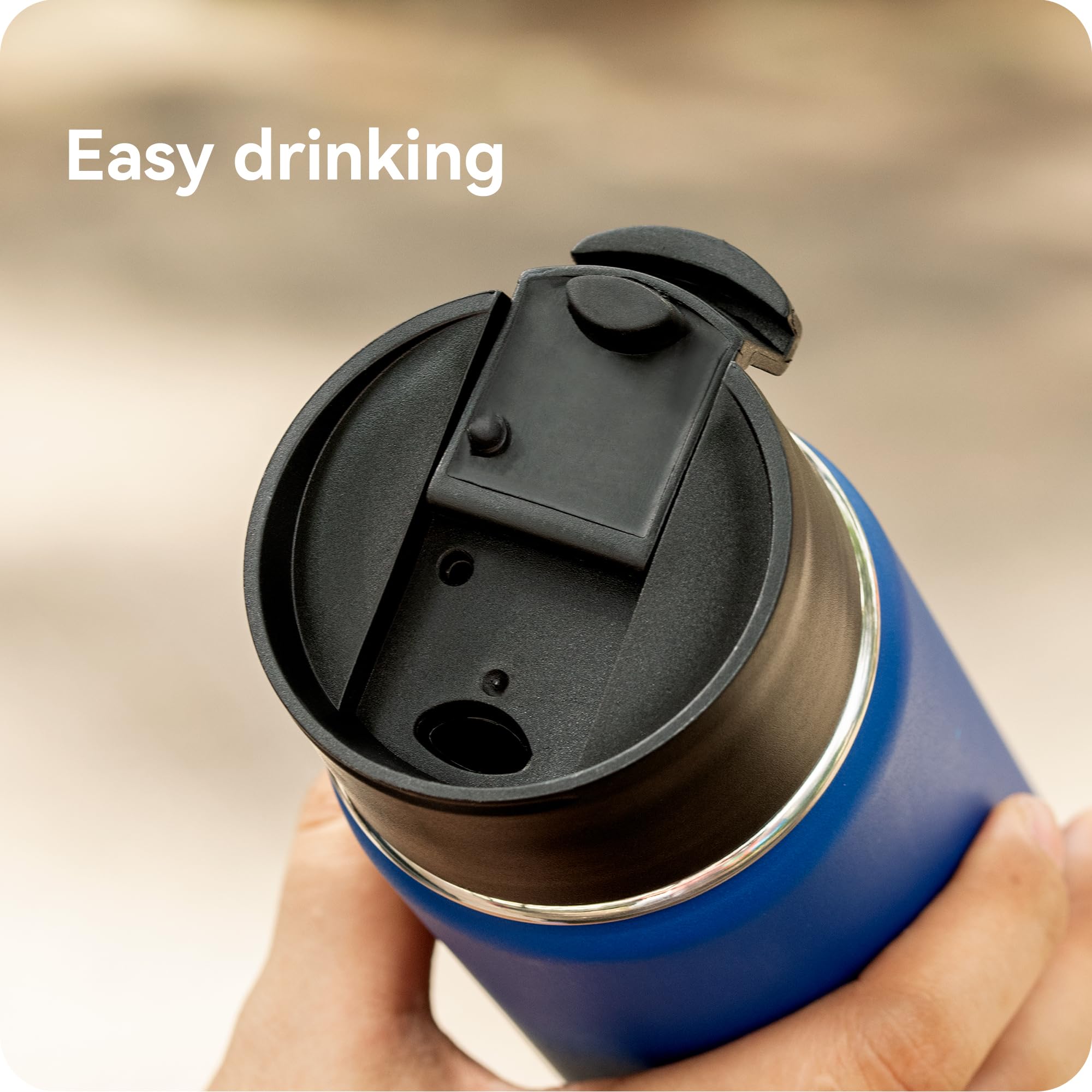 Prurex Flip Lid for Hydro Flask 12 16 18 20 32 40 64 oz Wide Mouth Bottle,Replacement Lid for Hydroflask,Thermoflask,Iron Flask and More 2.28" Wide Mouth Bottles(Black 1 Pack