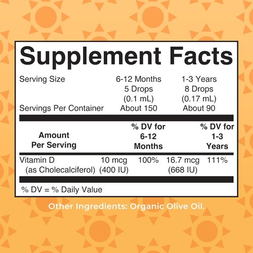 MARYRUTH'S Organic Vitamin D Drops - Sugar-Free Liquid D3 for Immune Support | Gluten-Free, Non-GMO | 90-150 Servings