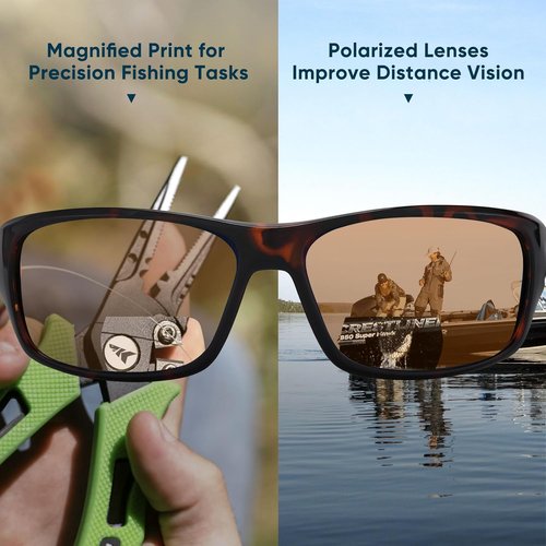KastKing Ellijay Bifocal Polarized Sunglasses - Sport Wrap Readers with Magnifications x1.5, x2.0, x2.5