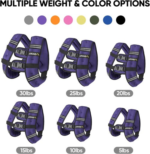 APEXUP Weighted Vest - Adjustable Weight Vest for Strength Training & Running | Unisex Fitness Gear