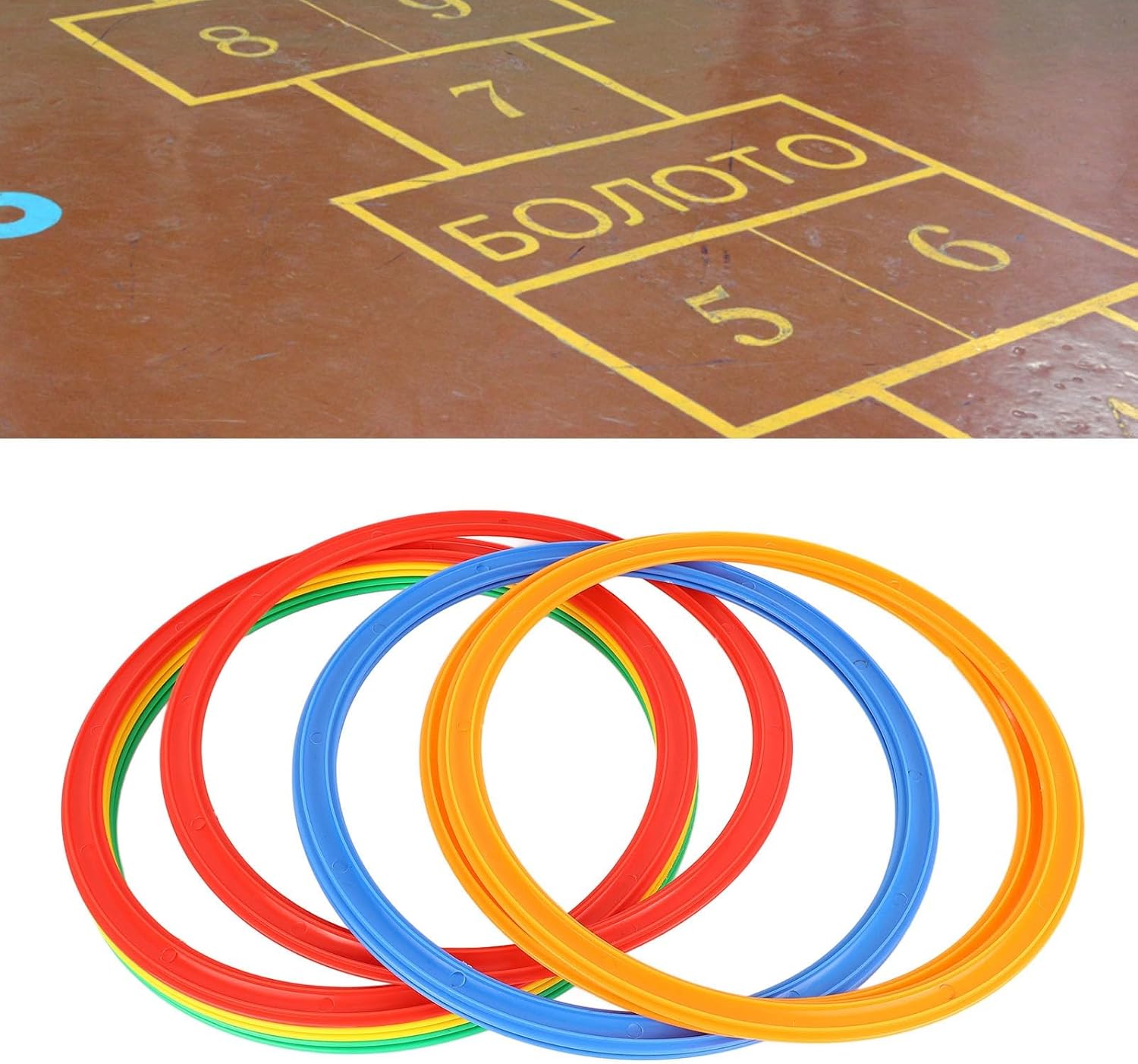 Sports Speed Ring Set - 10 Agility Rings with 10 Buckles for Enhanced Outdoor Training | 28cm