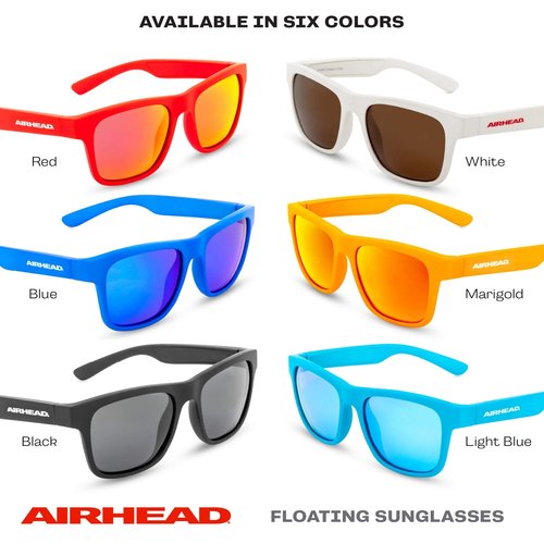 AIRHEAD Classic Round Sunglasses, Black, Adult