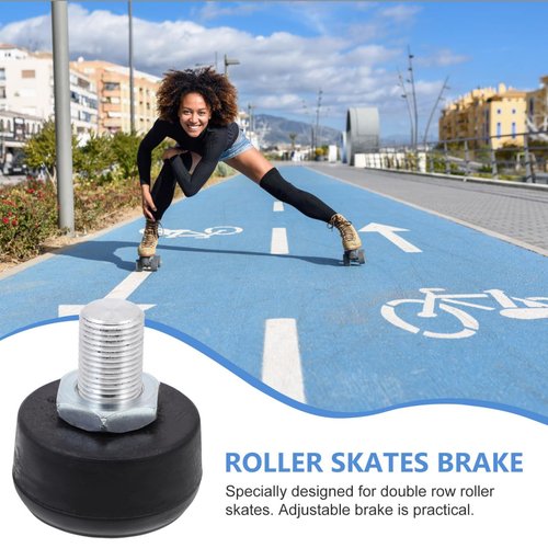 Kisangel Adjustable Roller Skate Brake Head Replacement Rubber Toe Stopper for Quad Skates High Elasticity Brake for Inline & Double Row Roller Skates 2-Inch Skate Stopper