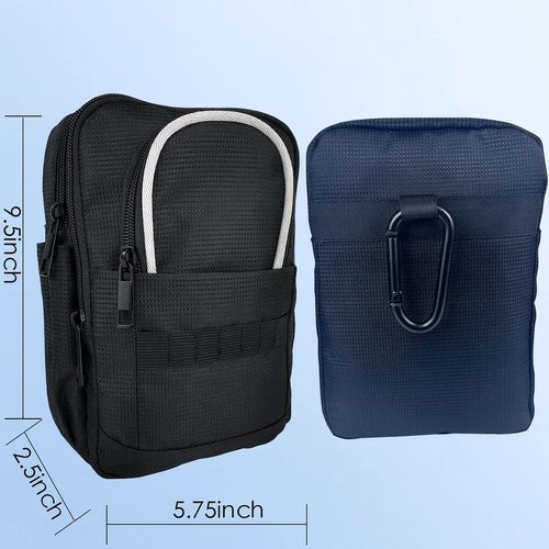 Golf Valuables Pouch & Golf Ball Carrier Bag with 3 Zipper Pockets, Holds 20–25 Balls for Tees & Accessories (Men & Women)