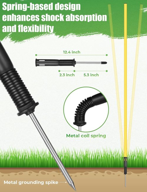 GHB Agility Poles 6 Pack 6ft Sports Soccer Training Poles,Detachable Speed Training Equipment Football Accessories