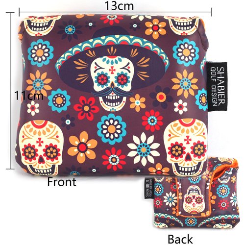 SHABIER Golf Large Mallet Headcover with Day of The Dead Skull Design for Taylormade MySpider X Putter, MySpider Tour Putter