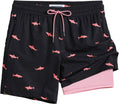 Maamgic Men's Swim Trunks - 2 in 1 7 Inch Board Shorts for Ultimate Comfort and Style