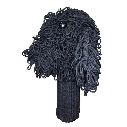 Funny Golf Headcover, Handmade Crochet Finished Black Goldendoodle Golden Doodle Animals Plush Driver Headcover